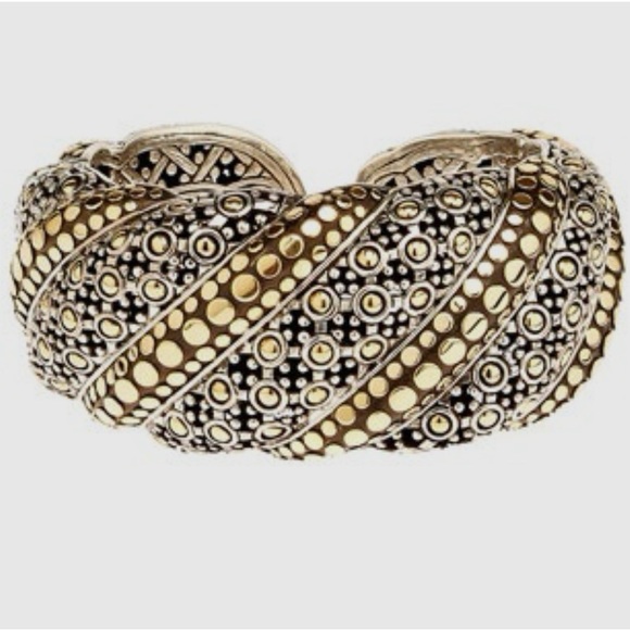 John Hardy Dot 18k Gold And 
Sterling Silver Hinge Bracelet - Picture 3 of 7